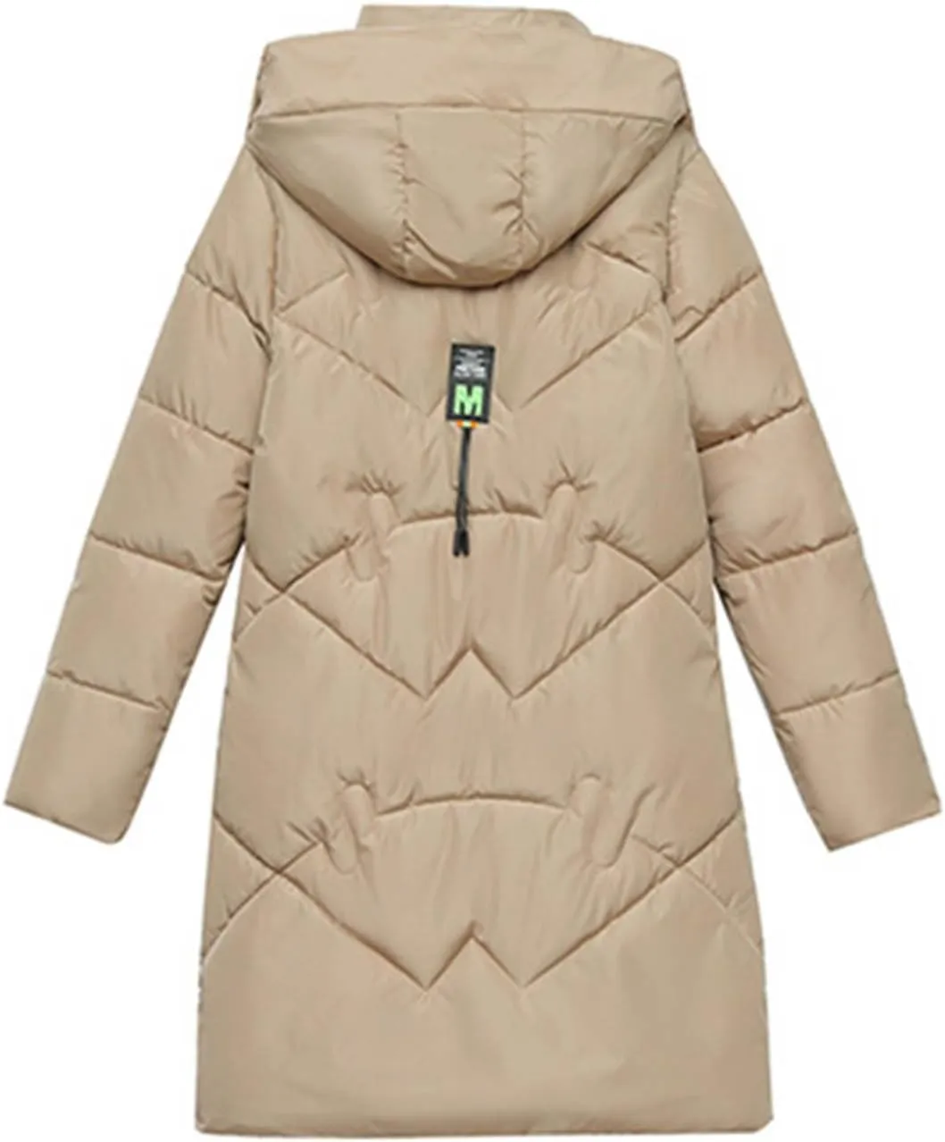 Women's Winter Long Puffer Coats Hooded Zip Up Casual Thickened Down Jackets 2024 Trendy Warm Clothes Outerwear