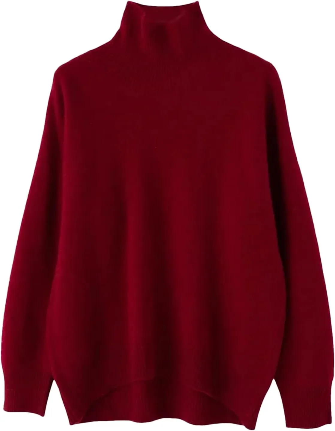 Women's Wool Sweater Turtleneck Loose Casual Soft Oversized Pullover