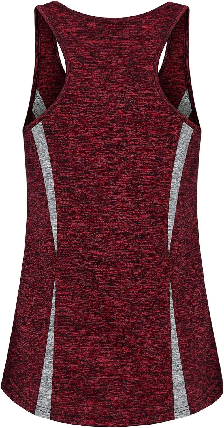 Womens Workout Tank Top Trendy Casual Scoop Neck Racerback Running Yoga Fitness Exercise Tops
