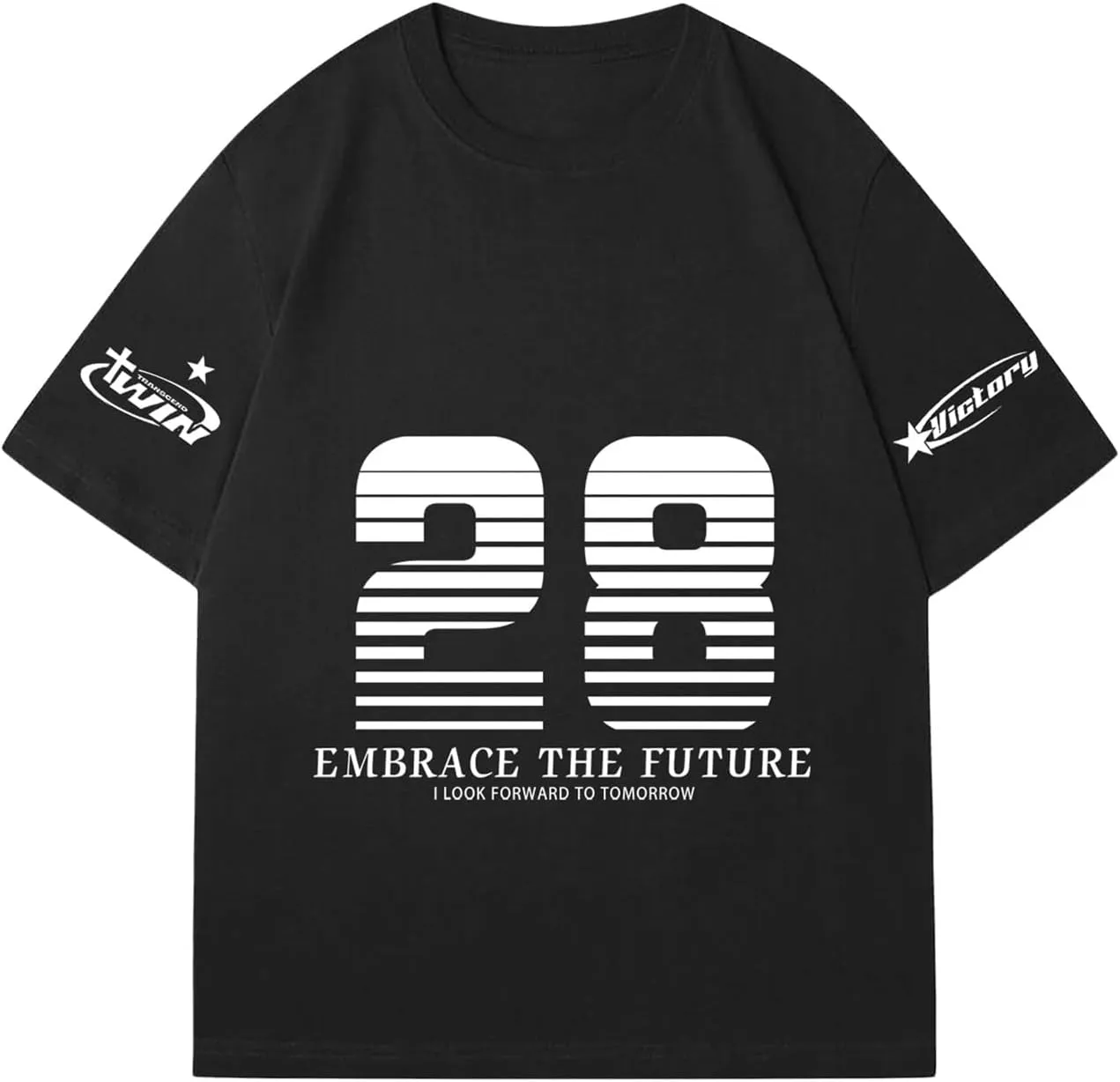 Women's Y2k Jersey Shirts Number Letter Print Jerseys Oversized Short Sleeve Crew Neck Summer Tee Shirts