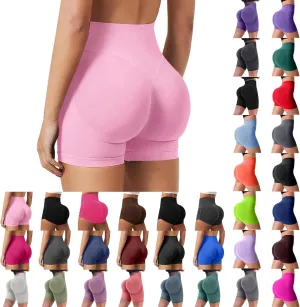 Workout Shorts Women High Waisted Butt Lifting Scrunch Butt Seamless Booty Athletic Shorts