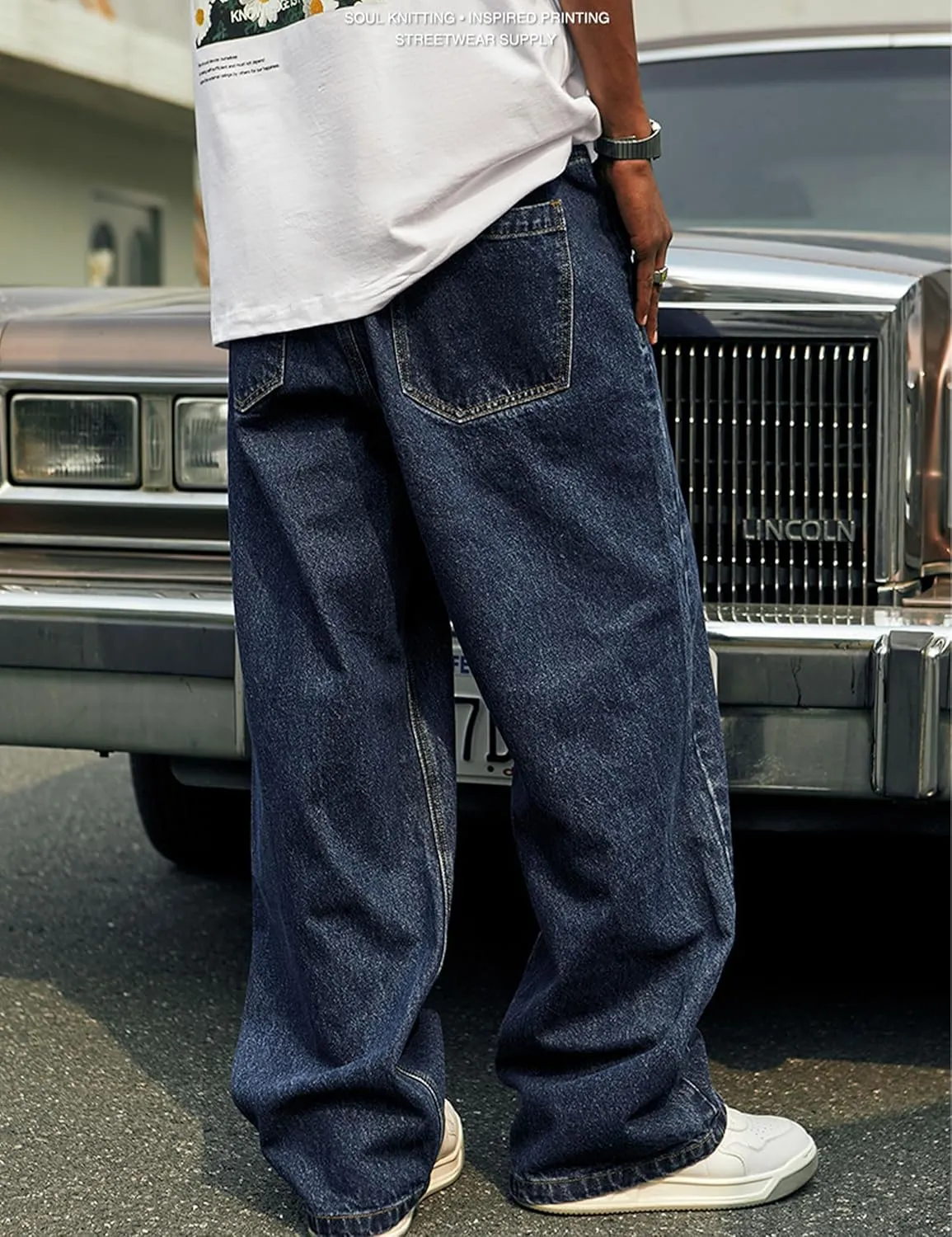 Y2k Cargo Pants Baggy Denim Jeans Mens Gothic Grunge Relaxed Fit Pants Sweatpants Work Trousers