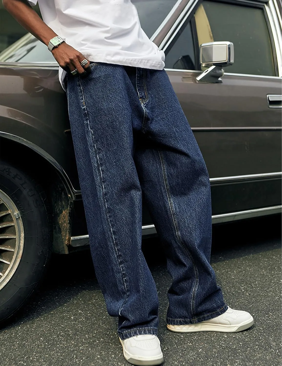 Y2k Cargo Pants Baggy Denim Jeans Mens Gothic Grunge Relaxed Fit Pants Sweatpants Work Trousers